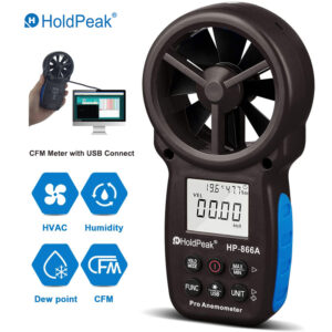 Anemometer With Mobile App Android IOS HoldPeak HP-866B-APP