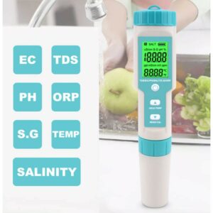 Digital COM600 Water Tester 7 in 1 Salinity,ORP,S.G,PH,TDS,EC,Temperature. Contoh Gambar