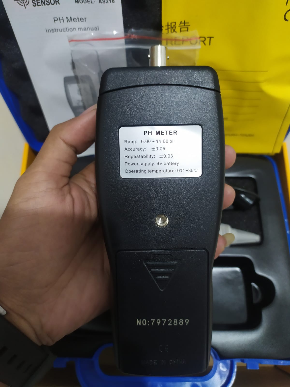 Smart Sensor AS-218 Digital PH Meter with Calibration Certificate Smart Sensor AS-218 3