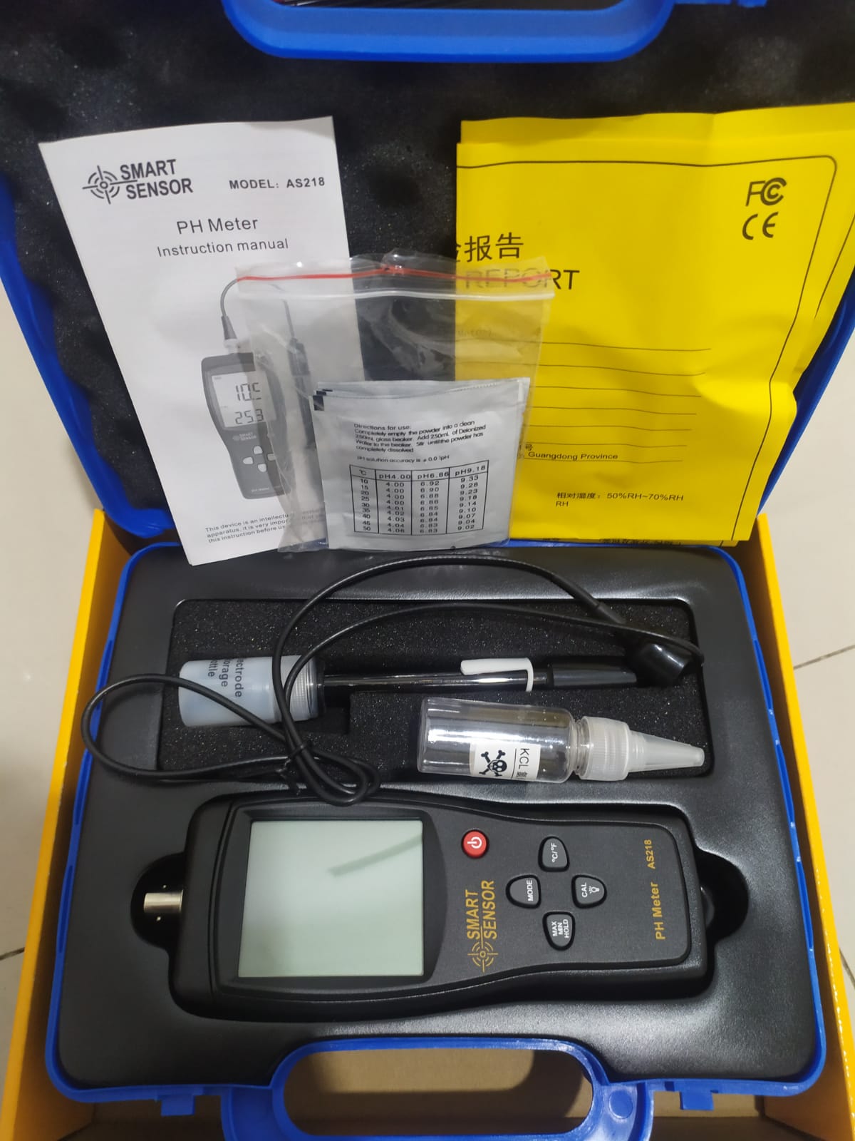 Smart Sensor AS-218 Digital PH Meter with Calibration Certificate Smart Sensor AS-218 4