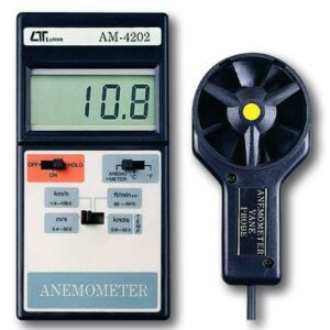 Anemometer portabel memberikan pembacaan akurat yang cepat dengan pembacaan digital dan kenyamanan sensor jarak jauh secara terpisah. Multi-fungsi untuk pengukuran aliran udara: m / s, km / jam, kaki / menit, knot. Desain bantalan bola gesekan rendah menghasilkan akurasi pada kecepatan tinggi dan rendah. Lengan baling-baling bengkok konvensional, selalu sumber tidak dapat diandalkan telah dieliminasi. DATA TERUS. Kabin perumahan kompak. Aplikasi yang luas: gunakan anemometer ini untuk memeriksa AC & sistem pemanas, mengukur kecepatan udara, kecepatan angin, suhu … dll.
