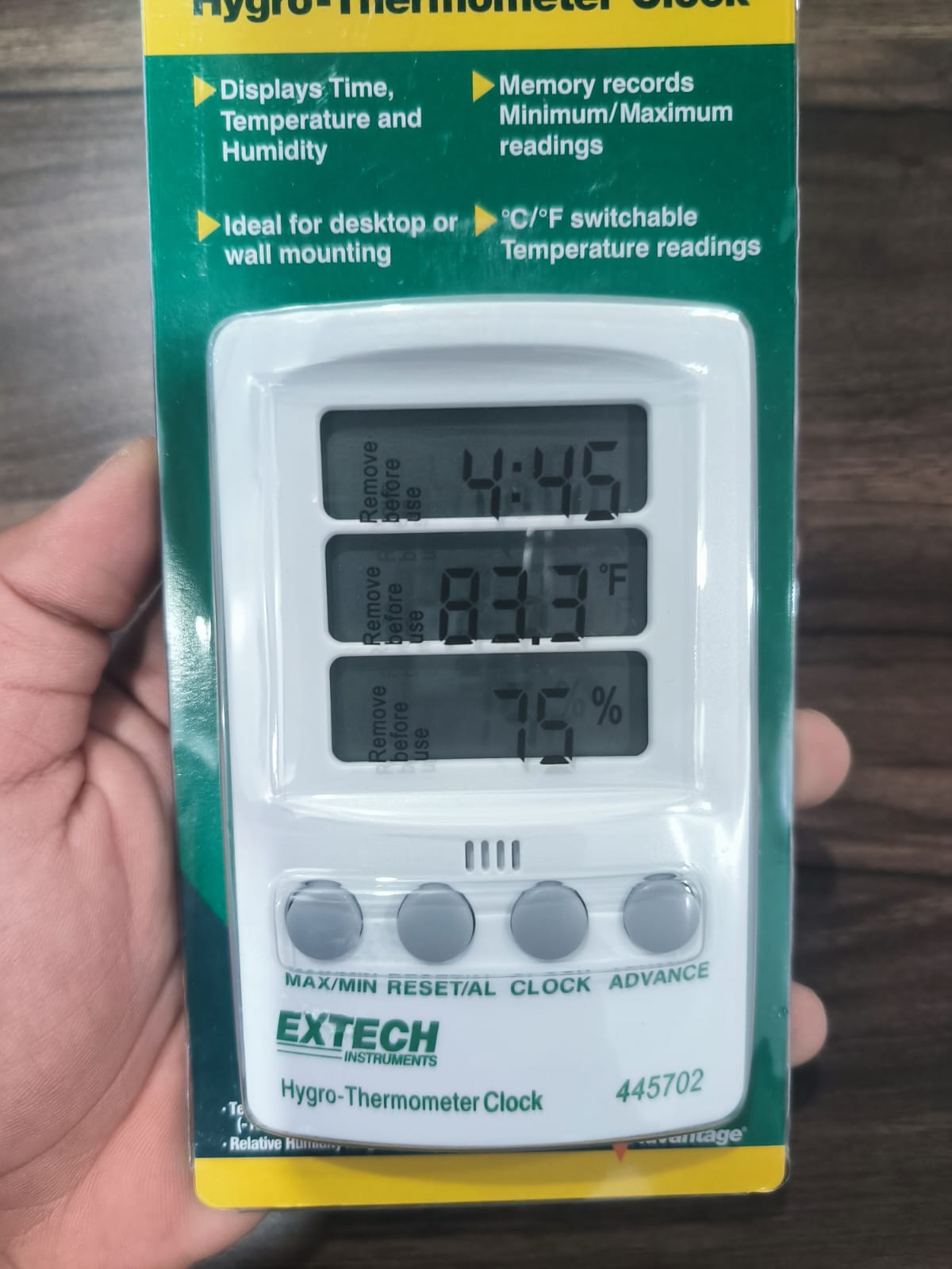 Extech 445702 Hygro-Thermometer Clock Extech 445702 Hygro-Thermometer Clock