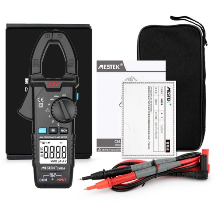 Mestek CM83A Digital Clamp Meter AC DC Tang Ampere Mestek CM83A Digital Clamp Meter AC DC Tang Ampere Contoh Gambar(2)
