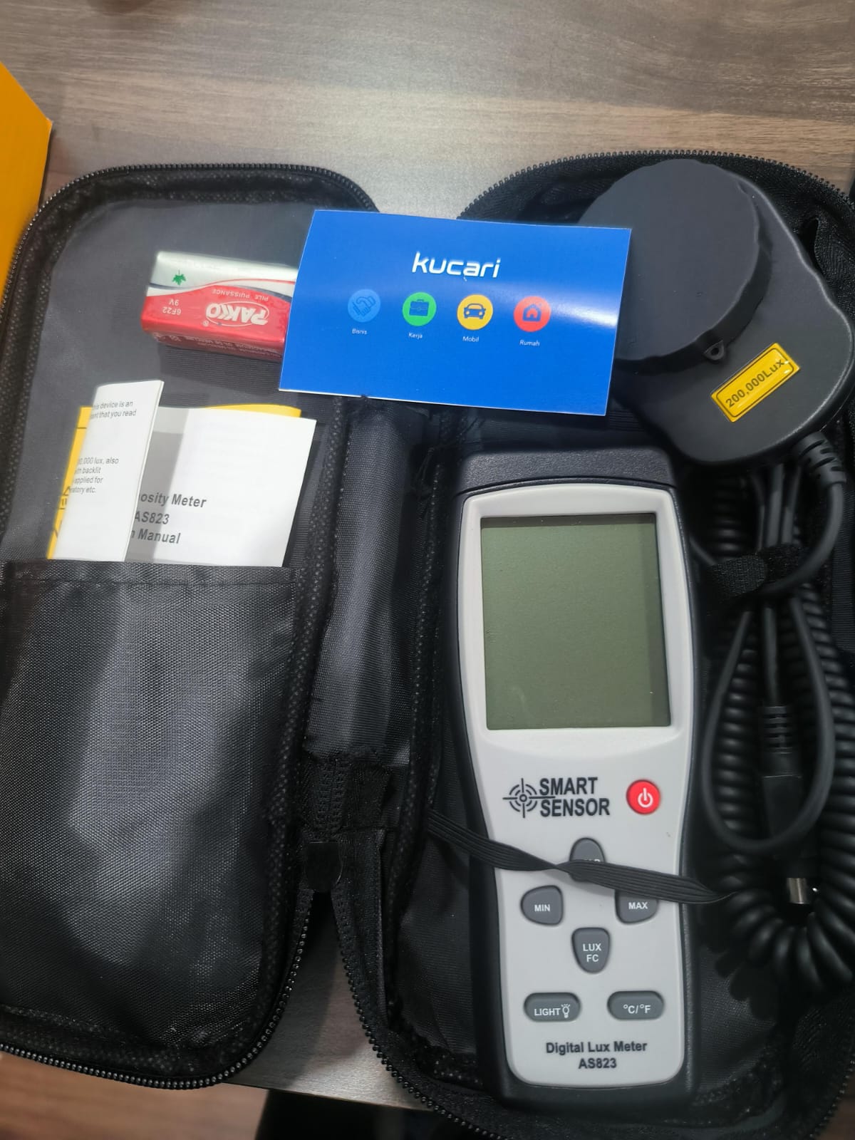 Smart Sensor AS823 Lux Meter with Calibration Certificate Smart Sensor AS823 6