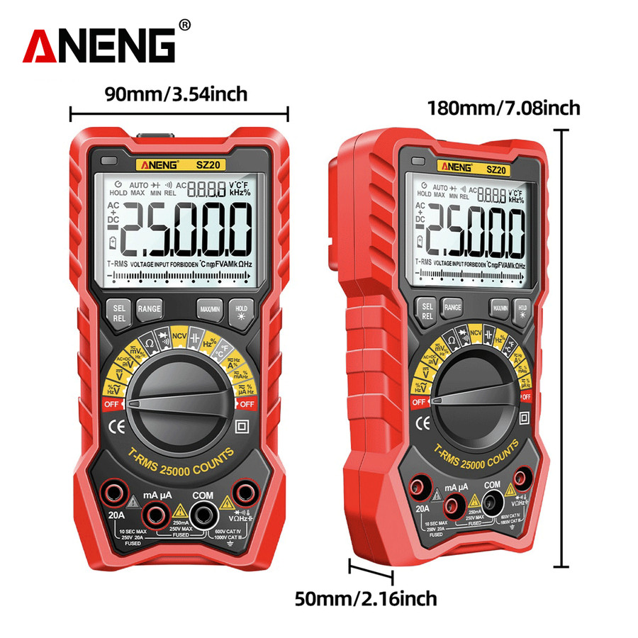 Jual Aneng SZ20 Pro 25000 Counts Multimeter Smart Manual Harga Murah ...
