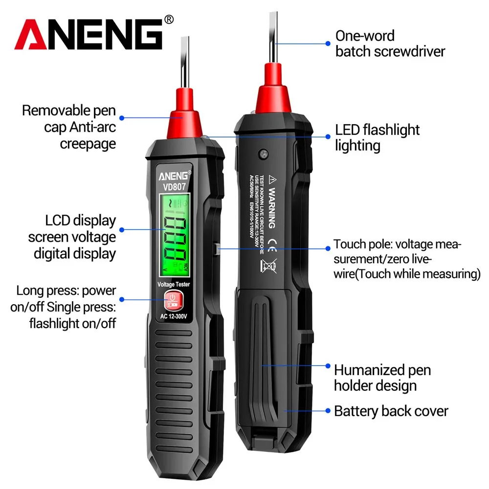Aneng VD807 Smart Induction Tester Aneng VD807 Smart Induction Tester - Gambar 2
