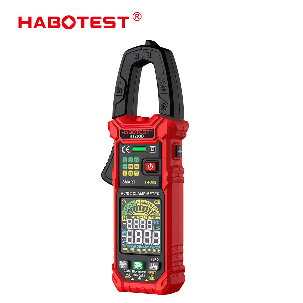 HABOTEST HT203D Digital Clamp Meter 600A AC/DC HABOTEST HT203D Digital Clamp Meter 600A AC/DC