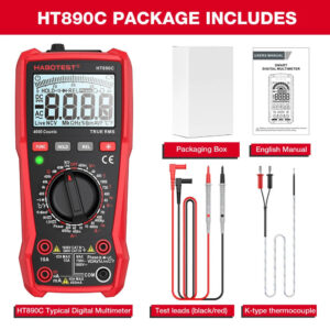 HABOTEST HT890C Typical Digital Multimeter AC DC Contoh Gambar
