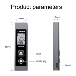 SNDWAY M30B Mini Laser Distance Meter Rangefinder 30M Contoh Gambar