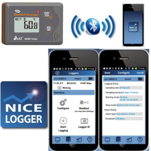 AZ 88362 Bluetooth Temp. RH Data Logger