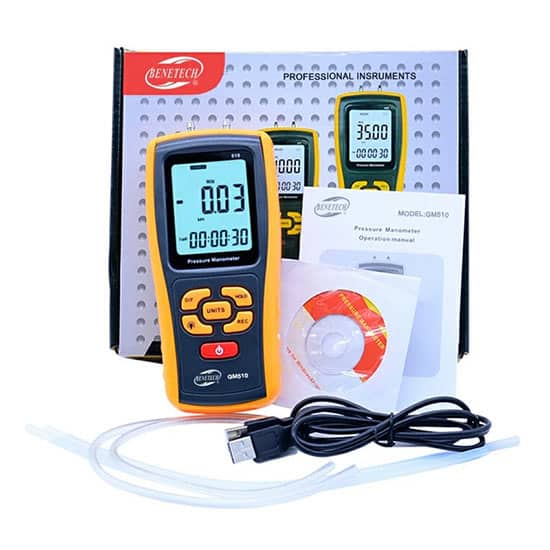 Benetech GM510 Digital Manometer Pressure Gauge GM510-2