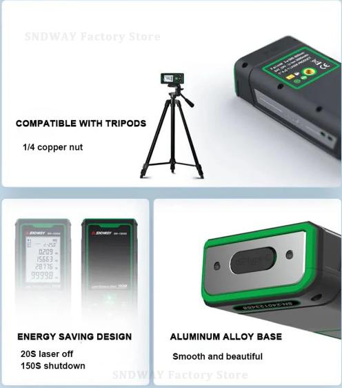 SNDWAY SW-150GS Green Laser Distance Meter SW-150GS
