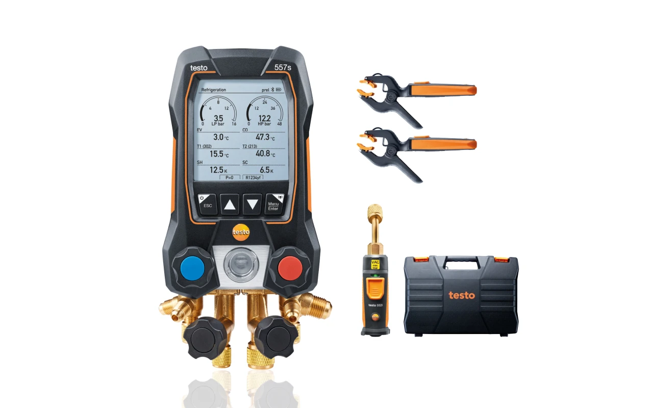 Testo 557s Smart Vacuum Kit – Smart 4 Valves digital manifold gauge Wireless Testo 557s Smart Vacuum Kit - Smart 4 Valves digital manifold gauge Wireless