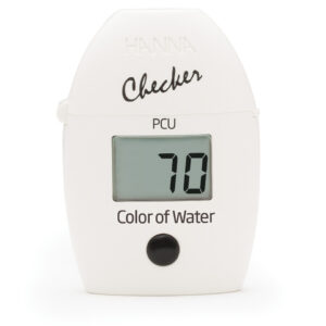 Specification Detail SKU HI727 Range 0 to 500 PCU Resolution 5 PCU Accuracy @ 25°C (77°F) ±10 PCU ±5% of reading Light Source LED @ 470 nm Light Detector silicon photocell Method adaptation of the Standard Methods for the Examination of Water and Wastewater, 18th edition, Colorimetric Platinum Cobalt method Battery Type (1) 1.5V AAA Auto shut-off after ten minutes of non-use Environment 0 to 50°C (32 to 122°F) RH max 95% non-condensing Dimensions 86.0 x 61.0 x 37.5 mm (3.4 x 2.4 x 1.5in.) Weight 64 g (2.3 oz) Ordering Information HI727 Checker®HC is supplied with sample cuvettes with caps (2), battery, instructions and quick start guide. Calibration Check HI727-11 Warranty 1 year