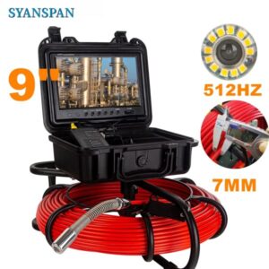 SYANSPAN Endoscope Image Self-Leveling DVR 7mm Drain Pipe Inspection Camera IP68 Kabel 30MTR