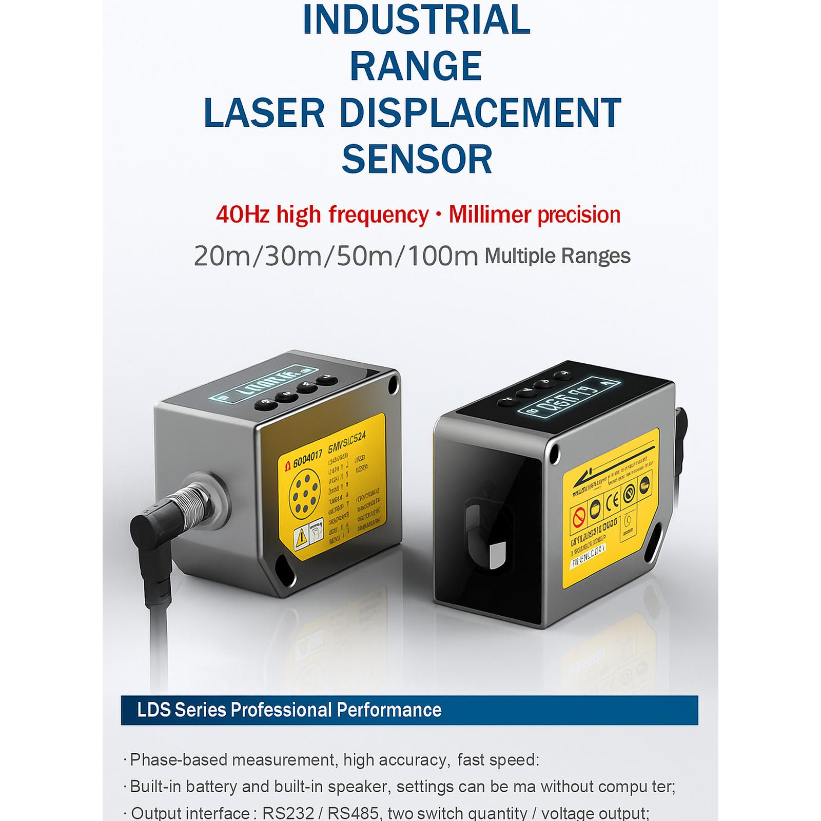 SNDWAY LDS20DA 20 Meter Laser Displacement Sensor Jarak Output SNDWAY LDS20DA 20 Meter Laser Displacement Sensor Jarak Output