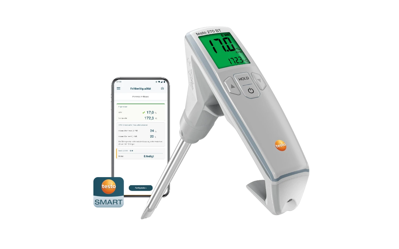 Testo 270 BT Cooking Oil Tester with App Connection Testo 270 BT Cooking Oil Tester with App Connection