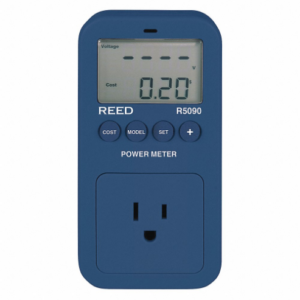 Reed Instruments R5090 Power Meter, 1800W, 15A, 100 to 150V 52ZK69