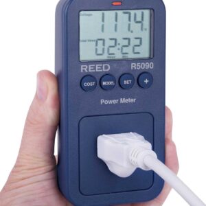 Reed Instruments R5090 Power Meter, 1800W, 15A, 100 to 150V 52ZK69
