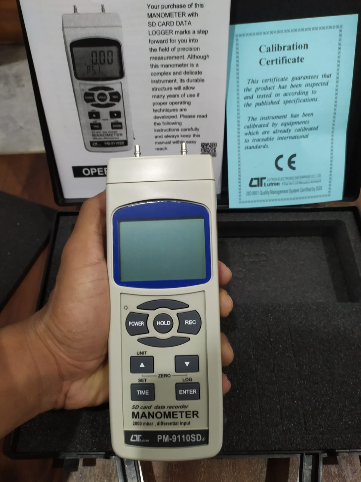 Lutron PM-9110SD Manometer 2000 mbar Lutron PM-9110SD Manometer 2000 mbar 2